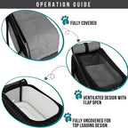 PetAmi Dog Purse Carrier for Small Dogs, Airline Approved Soft Sided Pet Carrier with Pockets, Ventilated Dog Carrying Bag for Puppy Cat, Dog Travel Supplies Bag, Sherpa Bed, Max 12 lbs, Stripe Black
