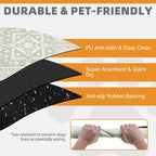 KOOLTAIL Dog Food Mat, Absorbent Pet Feeding Mat for Food and Water Bowls, Placement Pad for Floors with Waterproof Rubber Backing, Quick Dry Water Dispenser Mat for Dogs Puppy Cats, Large, 17"x28"
