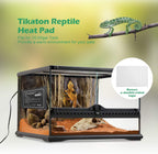 Tikaton Reptile Heat Pad - Adjustable Temperature Under Tank Heater for 10-20gal/30-40gal Tank, Terrarium Heat Mat for Turtle/Snake/Lizard/Frog/Spider/Plant Box