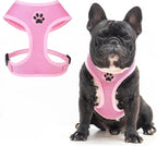 BINGPET No Pull Dog Harness,Soft Mesh Breathable All Weather Vest Harness,Safety Protection Design Durable Adjustable Step-in Easy Walk Dog Harness for Small Medium Large Dogs(LightPink,L)