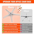 Office Chair Base Replacement (3300 lbs) - Heavy Duty Alloy Office Chairs Base Replacement, Office Chair Reinforced Metal Legs