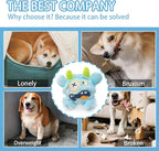 Squeaky Plush Pet Toy Ball, Dental Care, Skin-Friendly and Soft and Relieve Stress, Little Monster Plush Ball Toy Suitable for All Breeds (Sky Blue,Small)