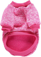 Jecikelon Dog Clothes Dogs Sweater Soft Puppies Clothing Winter Puppy Sweaters Warm Outfit for Dogs Small XXS XS Cat Apparel (Rose red, S)