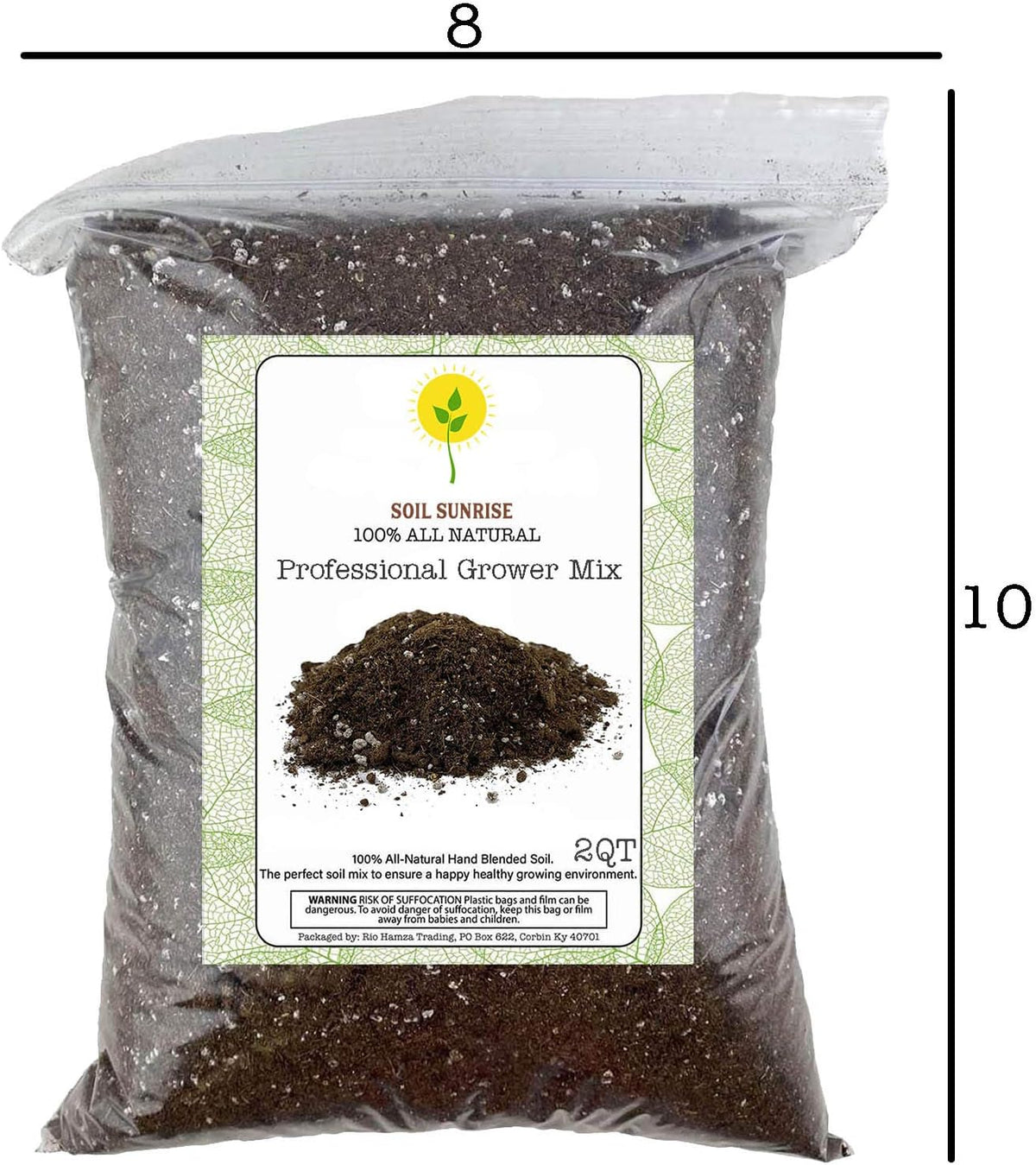 Organic Professional Grower Mix (2 Quarts), Fast Draining Potting Soil Blend