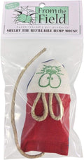 From The Field | Shelby The Hemp Mouse Cat Toy | Natural Hemp Fabric | Filled with Organic Catnip, Biodegradable, Eco-Friendly, Durable, USA-Made, Safe Non-Toxic (Refillable Shelby)