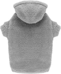 Fuzzy Dog Sweaters for Large Dogs Pet Hoodie Clothes Warm Soft Pet Coats Hooded Sweatshirt Dog Hoodie for Large Dogs(Grey-L)