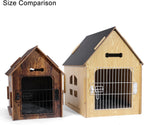 Dog House Indoor for Small Dogs or Cats, Cozy Wooden Design, Small Indoor Bed House, with Air Vents and Elevated Floor Warm Dog Cave (Large Pink)