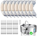 Smartoo Official 9 Packs Dog Water Filter Replacement and 9 Sponges with 1 Pump Holder for 7L/236oz/1.8Gal Stainless Steel Dog Water Fountain