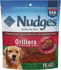 Blue Buffalo Nudges Grillers Natural Dog Treats, Made in the USA with Real Steak, 16-oz Bag