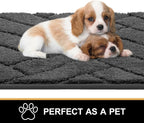 Tindbea Dog Bed Mat,Dirt Trapper Mud for Dogs,Mud for Dogs Large,Absorbent Door Mat Indoor for Muddy Paws,Soft Non-Slip Backing Pet Runner Rug for Inside Floor (20"x48",Charcoal)