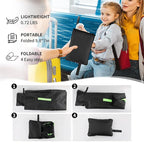 Car Seat Bag for Airplane Travel,Durable Padded Cover with Green Shoulder Straps, Fits All Car Seats, Includes 2 Luggage Tags, Waterproof Travel Bag for Air Travel