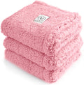 Luciphia 1 Pack 3 Calming Dog Blanket Fluffy Premium Fleece Pet Blankets Soft Sherpa Throw for Dogs Puppy Cat Pink Medium (30" x20")