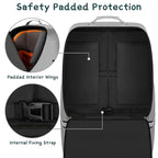 Car Seat Travel Bag,Padded Car Seats Backpack with Steel Cable Handle and Reflective Stripes, Large Durable Carseat Carrier Bag,Airport Gate Check Bag,Infant Seat Travel Bag with Shoulder Strap,Grey