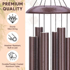 Personalized Sympathy Wind Chimes, Sympathy Gifts for Loss of Mom, Windchimes in Memory of a Loved One, Commemorative Sympathy Bereavement Gifts for Condolences/Funeral (36 inch)