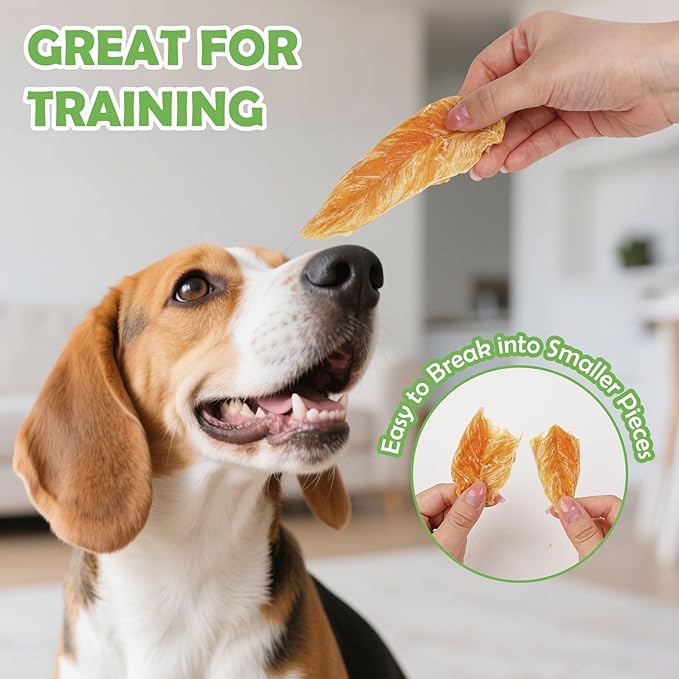 MON2SUN Dog Treats Chicken Jerky, Single-Ingredient, Rawhide-Free, High Protein, Low Fat, Training Treats for Small to Large Dogs, 21.2 oz