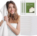 Disposable Bath Towels, 25 Pack 55" x 27.5" Ultra-Soft and Quick Dry Bath Towel, Portable Salon Towels for Travel Sauna Spa Beach Gym