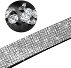 Serijoars Small Dog Collar with Rhinestone Crystal Diamond Colorful Bling Girl Puppy Cat Collars (S, Red6)