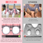 BEAUTYZOO Dog Grooming Hammock for Small Dogs Cat- Dog Sling for Nail Trimming/Clipping- Dog Hanging Harness Holder with Thick Fabric Neck Support & Strap Restraint Claw Care, Pink XS