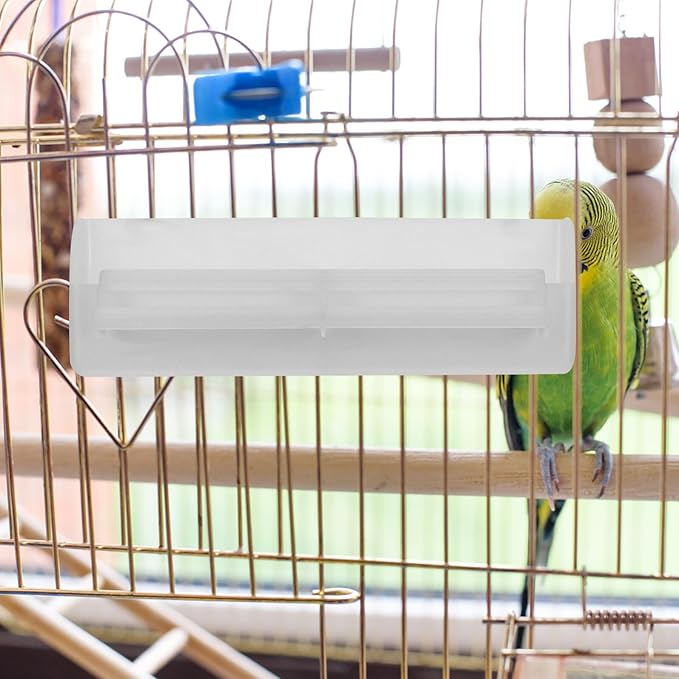 2pcs Automatic Hanging Bird Feeder Seed Tray Outdoor Garden Bird Food Container for Parrot Cockatiel Feeding Supplies