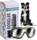 NVTED Dog Sunglasses Goggles, UV Wind Dust Fog Protection Pet Glasses Eye Wear Protection with Adjustable Strap for Medium or Large Dog (Green)