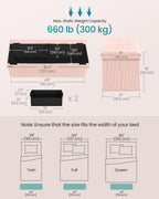 SONGMICS MAZIE Collection - Storage Ottoman Bench, Foldable Foot Rest, 15 x 43 x 15 Inches, End of Bed Bench, Storage Chest, Load 660 lb, Living Room, Bedroom, Entryway, Jelly Pink ULSF604R01