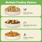 MON2SUN Freeze Dried Salmon Cat and Dog Treats, Single Ingredient Natural and Healthy Dog Snacks, High Protein Training Treats & Food Topper, 10.6oz