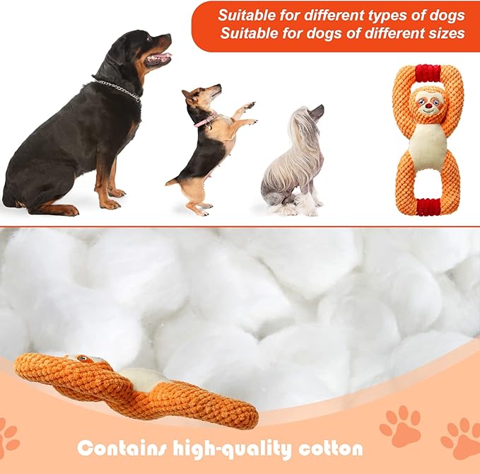 Large Squeaky Dog Toys, Stuffed Animal Dog Plush Toy,Interactive Puppy Toys with Crinkle Paper for Small, Medium, and Large Dogs,Daily Companionship, Training Reward Gift.