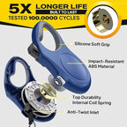 Fida Retractable Dog Leash, 10ft Heavy Duty Pet Walking Leash for X-Small Dog or Cat up to 18 lbs, Tangle Free. One-Hand Brake (X-Small,Navy Blue)