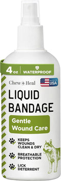 Pet Liquid Bandage for Dogs - 4 oz Spray with Aloe - Wound Care for Dogs Including Cuts, Scrapes, and Stitches - Breathable and Waterproof