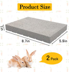BNOSDM Rabbit Grinding Claw Pads 2Pack Bunny Scratch Foot Pads Natural Hamster Lava Stone for Teeth Grinding White Rabbit Scratching pad Chew Toy for Guinea Pig Ferret Chinchilla Mouse