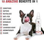 Warren London 10-in-1 Dog Spray & Rake Brush Combo | Detangles, Softens & Reduces Shedding | 16oz After Bath Spray + Dematting Rake | $40 Value – Now $29.99