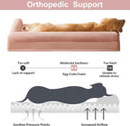 BFPETHOME Dog Beds for Large Dogs, Orthopedic Dog Bed for Medium Large Dogs,Big Waterproof Couch Pet Bed with Removable Washable Cover