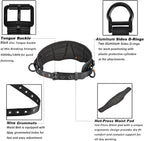 Tongue Buckle Body Belt (Aluminum Hardware) With Hot-Pressing Waist Pad and 2 Aluminum Side D-Rings Personal Protective Equipment | Waist Fitting Size 32'' to 50''