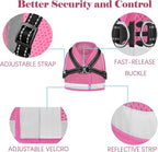 Cat Harness and Leash for Walking, Kitten Escape Proof Harnesses, Adjustable Reflective Puppy Harness with Leashes Set, Easy Adjustable Soft net Breathable Pet Safety Vest