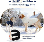 ROZKITCH Reversible Dog Fleece Jacket, Adjustable Double-Sided Vest for Chilly Winter, Super Warm Fleece Sherpa Sweater with Embroidery, Plush Sweatshirt for Small Breeds DarkBlue M