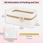 OIAHOMY Large Woven Storage Basket with Handles for Nursery Living Room Shelves, Bow Basket for Gifts Empty with Gift Bags and Ribbons for Baby Showers Pet Toy Bin - White