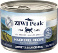 ZIWI Peak Wet Cat Food – All Natural, High Protein, Grain Free, Limited Ingredient, with Superfoods (Mackerel, Case of 12, 6.5oz Cans)