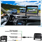 Rear View Camera Kit, Wired Backup Camera System 7 Inch Monitor IP69 Waterproof IR Night Vision 149° View Reversing Camera for Truck/Semi-Trailer/Box Truck/RV(SY01)