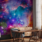 artgeist Premium Wall Mural Abstract 197x138 in - Non-Woven Wallpaper Fleece Wall Decor Photo Print Picture Image Design Abstract Cosmos Sky Star i-G-10010-a-a