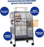 Bird Cage Seed Catcher Guard 4Pcs Anti-Scatter Mess-Free Transparent PVC for Parrot Parakeet