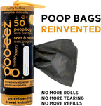 GOO-EEZ Disposable Pet Waste Bag Dispenser 3-Pack (150 ct), Pre-Loaded with 65% Recycled Dog Poop Bags with Easy-Tie Handles, No Refills Needed Twist-and-Pull Design - Holiday Collection