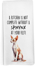 Funny Sphynx Cat Gifts Kitchen Towels, Cat Lover Gifts for Women, Funny Hand Towels for Bathroom Decor, A Kitchen is Not Complete Without A Sphynx Dishcloths Dish Towel forKitchen 16x24 Inches