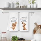 Funny Goldendoodle Kitchen Bathroom Towels,Goldendoodle Gifts for Women Dish Tea Towels, Mom Gifts Decorative Hand Towels for Kitchen for Home Shelf Counter,16x24 Set of 2