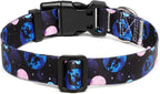 Mercano Adjustable Dog Collar - Special Design Patterns, Soft Nylon Comfortable Durable Pet Collar for Small Medium Large Dogs (L, Night Sky)