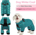 AOFITEE Dog Coat, Waterproof Dog Winter Jacket, Warm Fullbody Small Dogs Snowsuit, Winter Coat for Small Dogs, Zip Up Pet Puffer Jacket Fleece Vest, Outdoor Reflective Pet Snow Jackets, XL