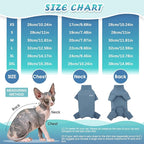 ROZKITCH Cat Jumper, Breathable Soft Jumpers for Sphynx Only, Coat with Four Legs, Warm Sweater T-Shirt Pajamas Jumpsuit Vest Cornish Rex, Devon Rex, Peterbald Blue 2XL