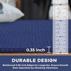 KOZYFLY Runners for Hallways 2x6 ft Washable Kitchen Runner Non Slip Rubber Backed Hall Runners Cotton Entryway Runner Rugs Floor Carpet for Indoor Backdoor Bedroom Kitchen, Royal Blue/Navy