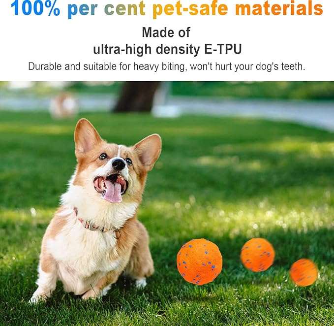 TVM Interactive Dog Toys Ball, Automatic Moving, Bouncing Chew Toys, E-TPU Material, Suitable for Large and Medium-Sized Dogs, Used for Boredom Relief and Daily Training, USB Rechargeable