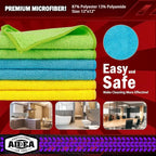 AIDEA Microfiber Cleaning Cloth 10PK, Micro Fiber Cloth for Cleaning Cars, Premium All Purpose Car Towels, Dusting Cloth Cleaning Rags SUVs, House, Kitchen, Window, Workshops, 12"×12"