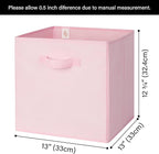 GRANNY SAYS Cube Storage Bins - 13x13 Cubby Organizer with Handle, Collapsible Storage Baskets for Shelves, Pink, 8-Pack